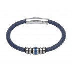 Gent's blue and steel bracelet