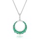 Emerald & Diamond Cresent Pendant